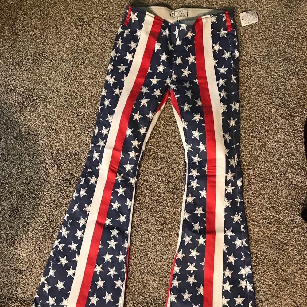 Free People Printed Penny Pull On Flare